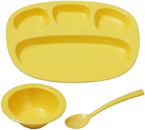 KALAVINKA Hygienic Toddler Tableware Set 6PCS Blue Yellow