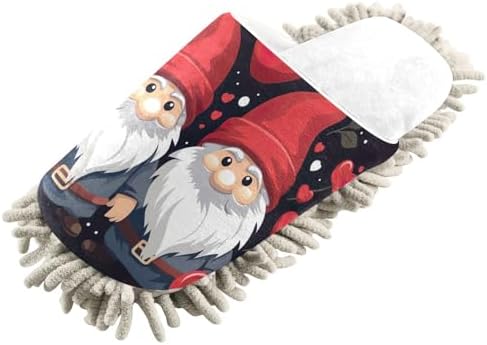 RunningBear Heart Design Mopping Slippers Soft Absorbent for Home Use