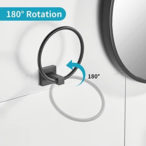 Double Post Pivoting Black Toilet Paper Holder