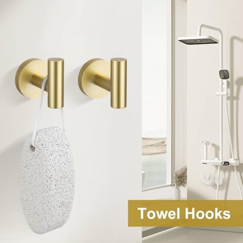 Elegant 5-Piece Gold Towel Bar Set