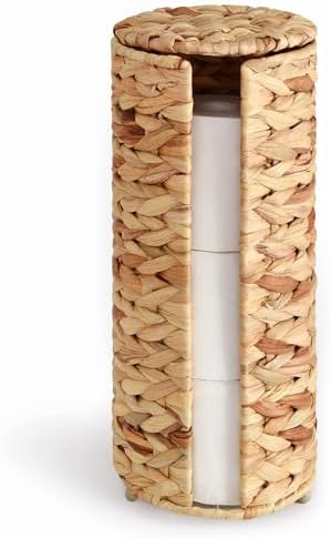 StorageWorks Water Hyacinth Toilet Paper Holder 3 Rolls