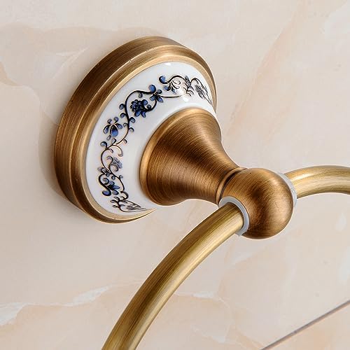 Elegant Bronze Towel Ring for Home Travel