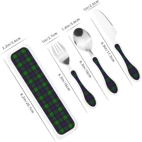 Stewart Old Modern Tartan Portable Kids Utensil Set