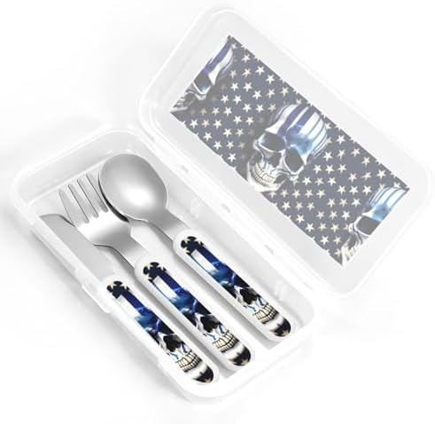 Floral Design Stainless Steel Flatware Set for Travelers