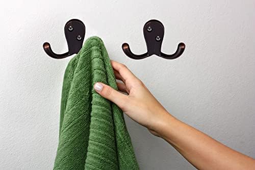 Premium 5-Piece Robe Towel Hook Set with Double Hook Steel Design