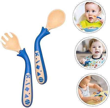 AOKWAWALIY Baby Fork and Spoon Set For Kids