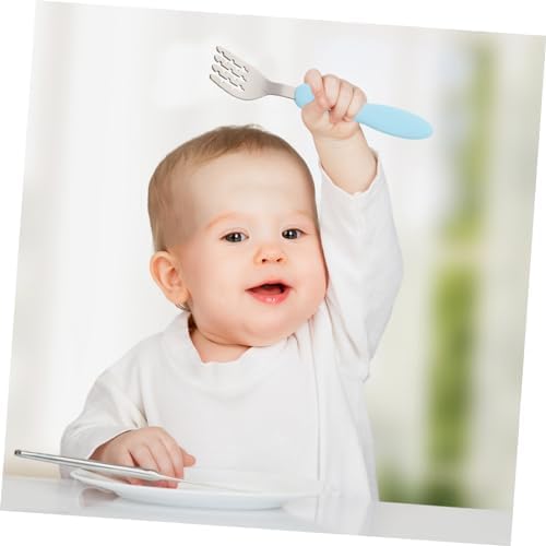 Safe self-feeding utensils set with storage box - Great for weaning