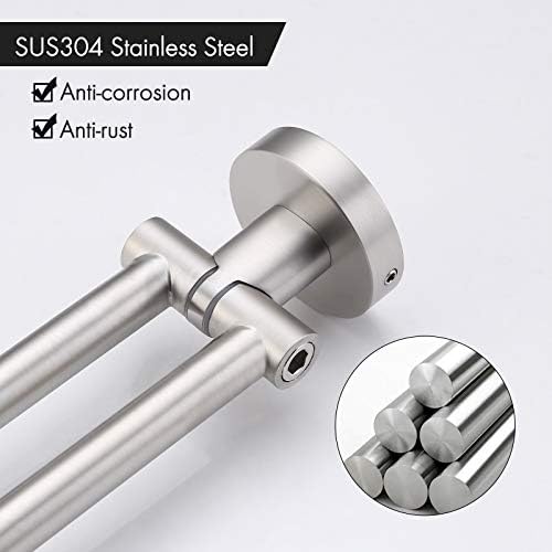 KES Swivel Towel Bar Rust-Proof Space-Saving Easy Install