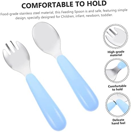 CHILDWEET Adorable Fork Spoon Set for Baby