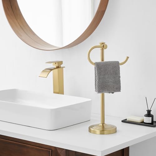 BESy Brushed Gold Stand Towel Bar