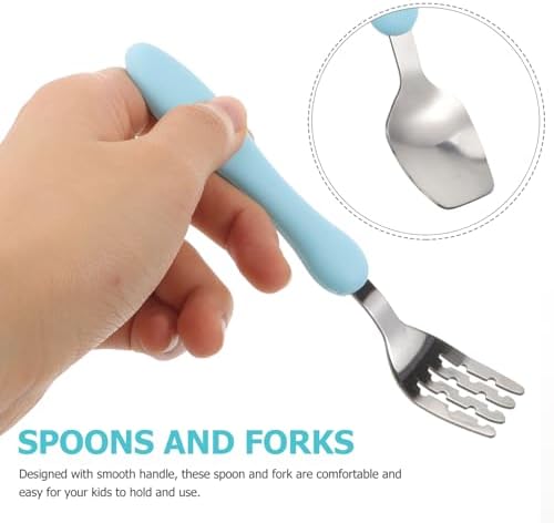 BESTonZON Metal Spoon and Fork Set with Pouch