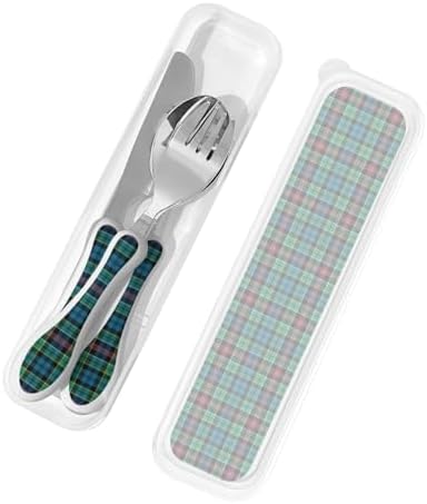 Royal Stewart Allison Ancient Tartan Kids Stainless Steel Cutting Set with Case