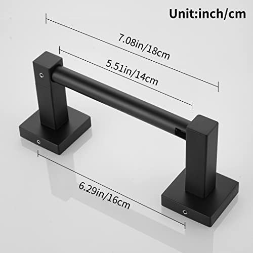 WOLIBEER Black Toilet Paper Holder with Double Post Pivoting Design