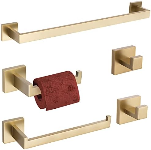 Premium 5-Piece Bathroom Towel Bar Set