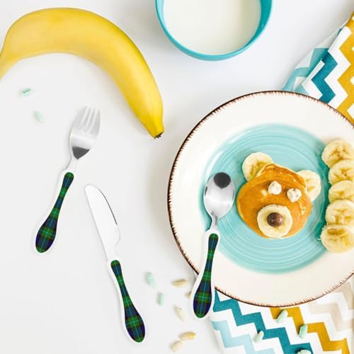 Modern Tartan Kids Utensil Set