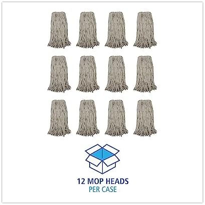 12-Pack Boardwalk Cut-End Cotton Wet Mop Heads White