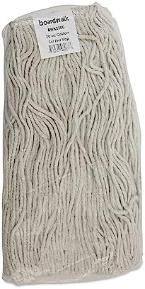 12-Pack Boardwalk Cut-End Cotton Wet Mop Heads White