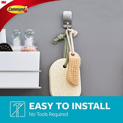 4 Count Satin Nickel Bath Hooks Modern No Tools Required Organizer