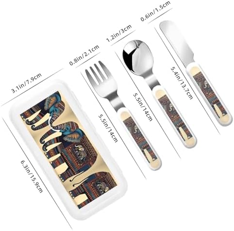 Elephant Print Utensils Set
