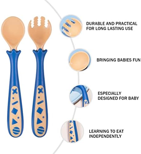 Kisangel 1 Set Teether Spoon Baby Fork Kids Cot Best