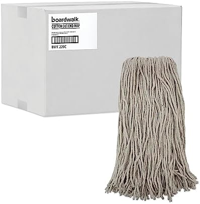 12-Pack Boardwalk Cut-End Cotton Wet Mop Heads White