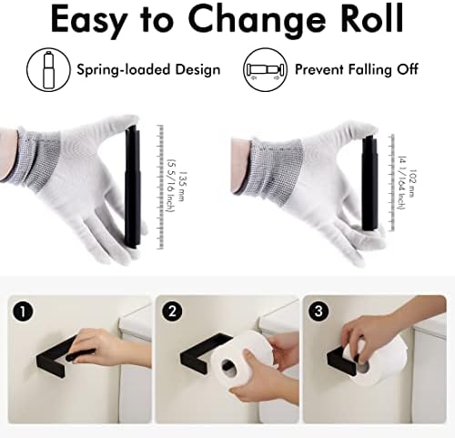 KES 10 Inch Towel Holder Matte Black
