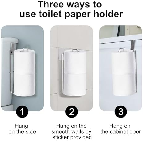 Toilet Paper Holder for 2 Rolls Silver 1PC