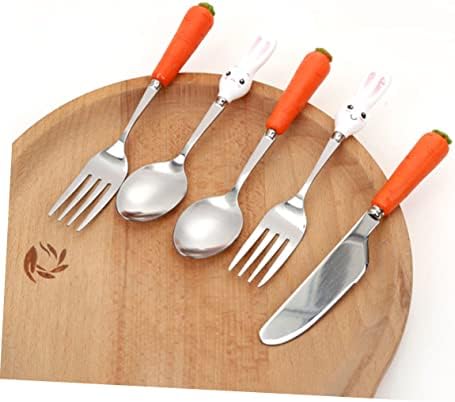 SECFOU Stainless Steel Cutlery Set for Kids 3PCS Fork Spoon Knife