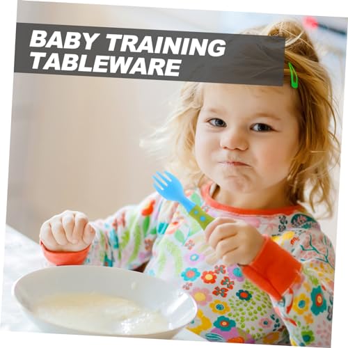 RORPOIR 2-Piece Self-Feeding Flatware Set with Storage Box