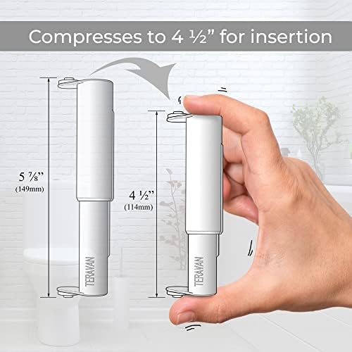 Teravan Toilet Paper Holder Extender White Set of 2