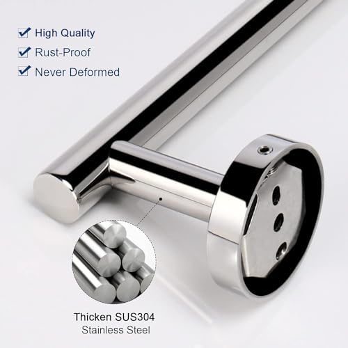 NearMoon 9 Inch Chrome Towel Ring 3 Pack