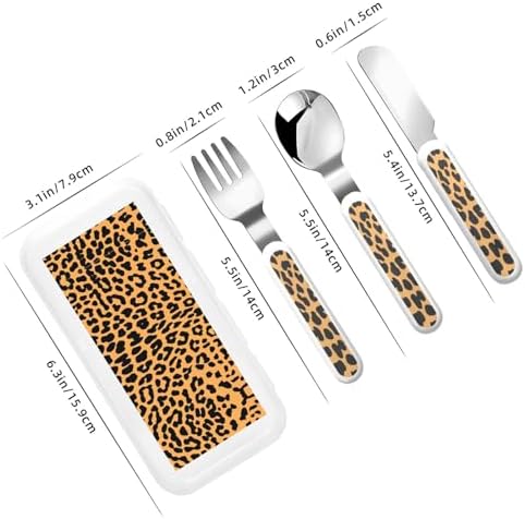 Giraffe Print Flatware Set with Travel Case