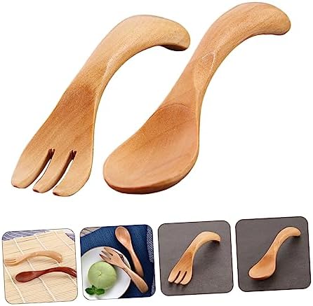 Perfect for Kids Adorable Wooden Flatware Set for Solid Feeding