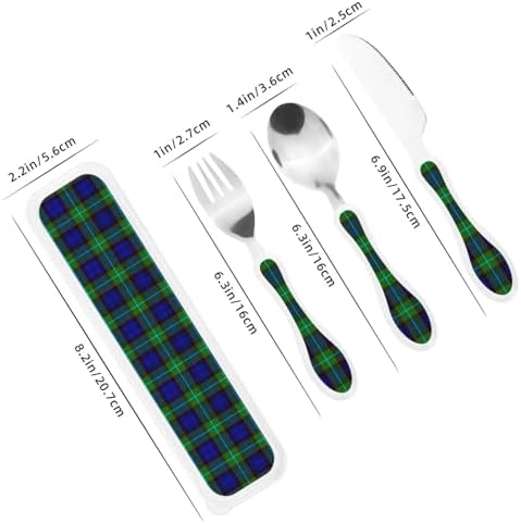 Modern Tartan Kids Utensil Set