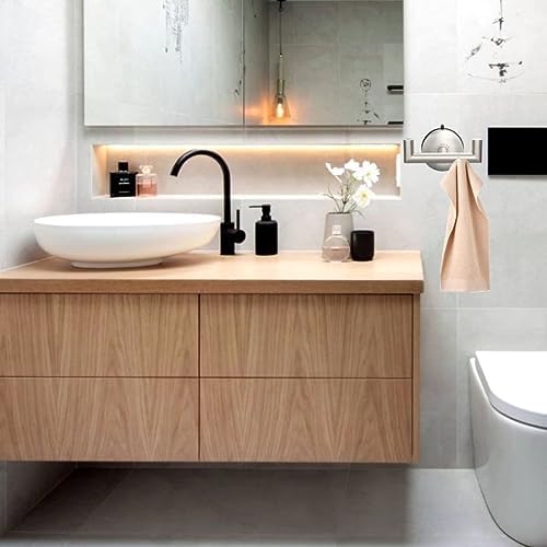 Double Brushed Nickel Towel Hooks