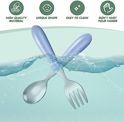 Safe Toddler Utensils Set for Self-Feeding
