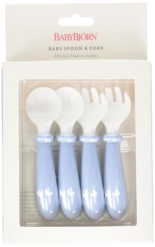 Baby Bjorn 4-Piece Spoon Fork Set Powder Blue