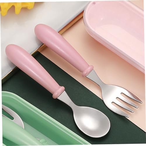 TOYANDONA 2-Pack Stainless Steel Flatware Set with Plastic Handle