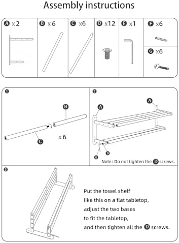 VOTZAAQ 24in Wall-Mounted Stainless Steel Towel Rack with Double Towel Bar