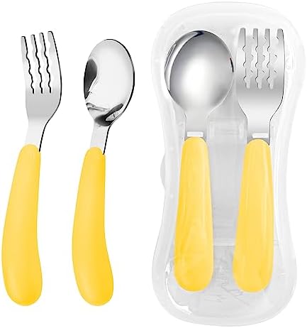 VANRA Toddler Fork and Spoon Set with Travel Case