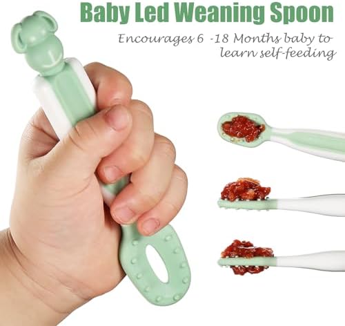 Perfect for Baby BPA-Free Self-Feeding Spoons Set for Kids