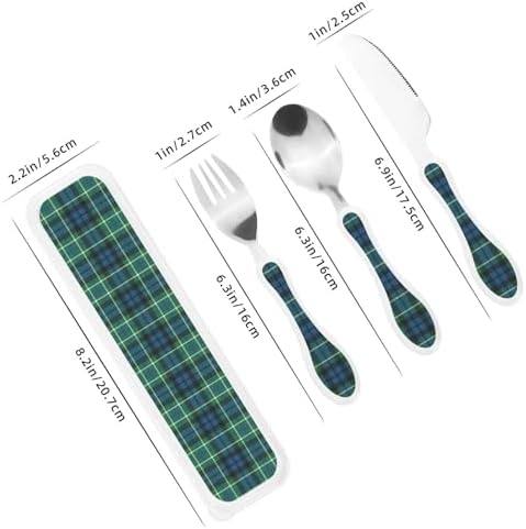 Royal Stewart Ancient Tartan Scottish Clan Macneill Portable Kids Utensil Set