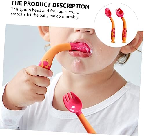 FAVOMOTO Bendable Spoon Fork Set for Infants 1