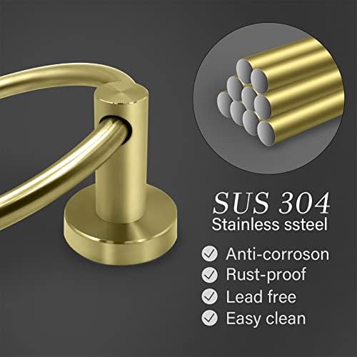 Gold-Tinted Wall-Mounted Towel Holder