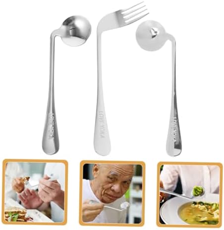 HakidzEl Hand Ansiangled Flatware Set for Elder Importance Needs