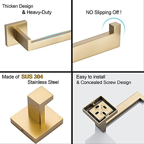 Premium 5-Piece Bathroom Towel Bar Set