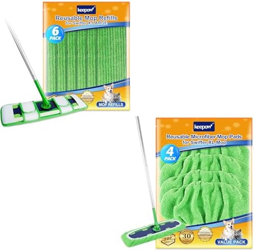 10 Pack Wet Pads Refill for Swiffer XL Reusable Mop Pads