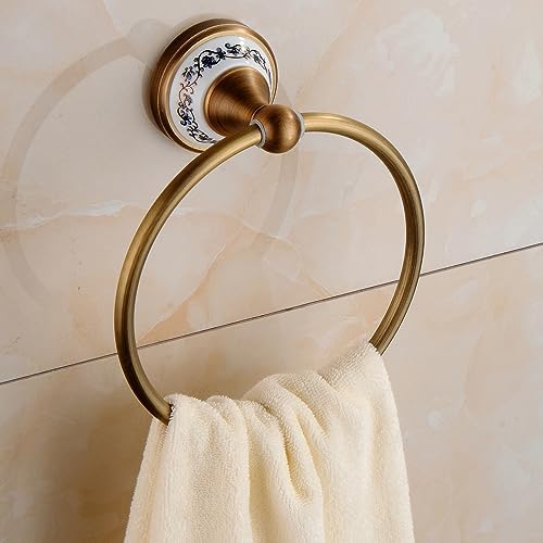 Elegant Bronze Towel Ring for Home Travel