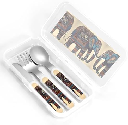 Elephant Print Utensils Set