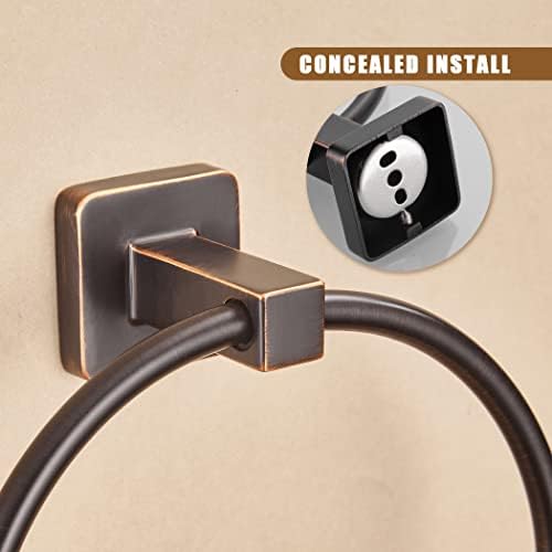 Wolibeer Bronze Towel Ring Rustic Bathroom Towel Holder
